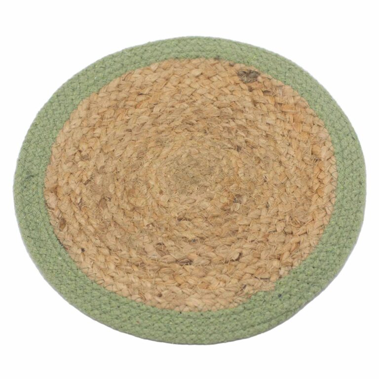 Natural-Place-Mat-Jute-Cotton-30cm-Olive-Boarder