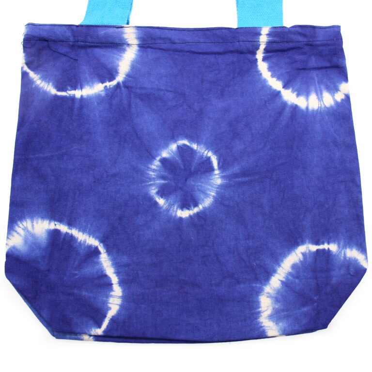 Natural-Tye-Dye-Cotton-Bag-8oz-38x42x12cm-Blue-Rings-Blue-Handle