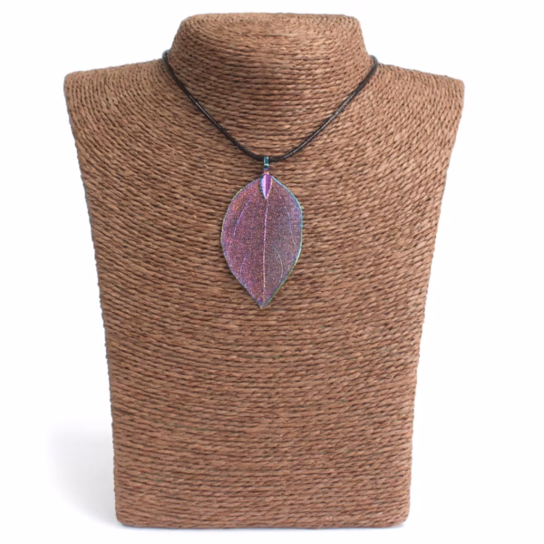 Necklace - Bravery Leaf - Lavender - Billede 3