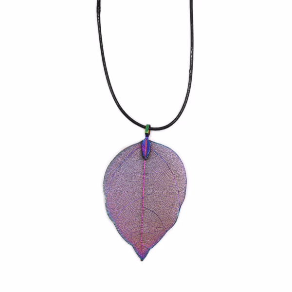 Necklace - Bravery Leaf - Lavender - Billede 5