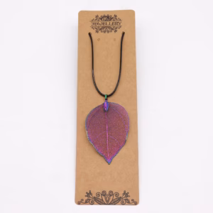 Necklace - Bravery Leaf - Lavender