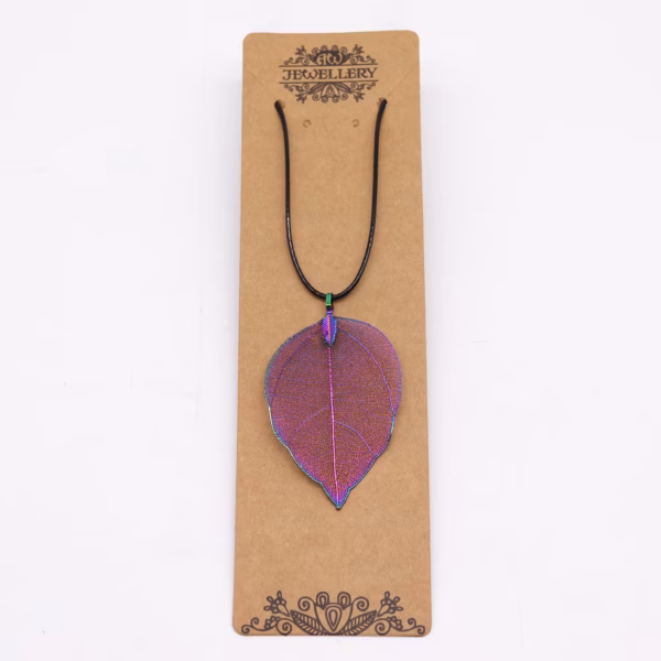 Necklace - Bravery Leaf - Lavender - Billede 6