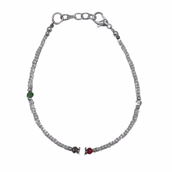 Nepalese Extra Fine Gem Bracelet - Pearl & Cut Beads