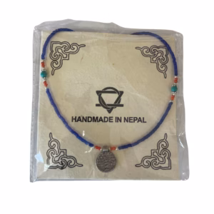 Nepal - Halskette - Extrafeine Edelsteine - Blauer Onyx und Lebensbaum