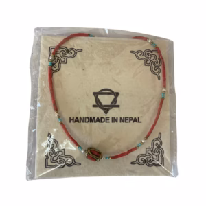 Collar Nepalés de Gemas Extra Finas - Cuenta Tribal de Coral