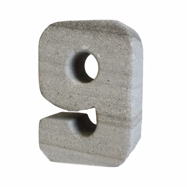 Geburtstags Kerzenhalter aus Granit - No. 9
