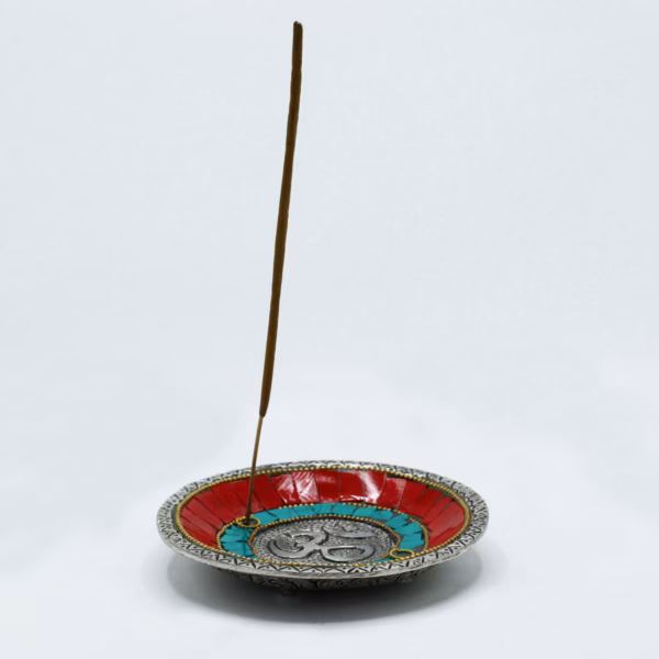 Portaconos Y Varillas - Plato Om Decoracion Tibetana - Imagen 2