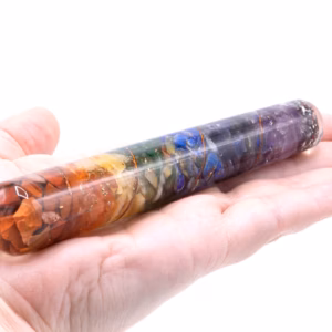 Orgonite Chakra et Bronze - Baguette de Guérison - 140x30mm
