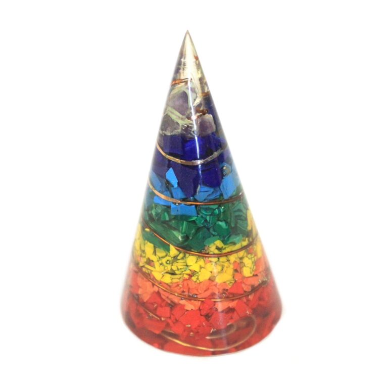 Orgonite-Cone-80mm-Multichip