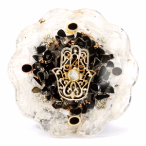 Tafel Orgonite Powerpacks - Hamsa met Selloniet - Medium
