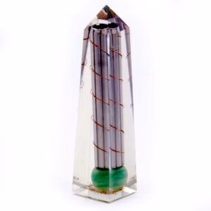 Orgonittobelisk Power Point Grønn Aventurin - 110x30 mm