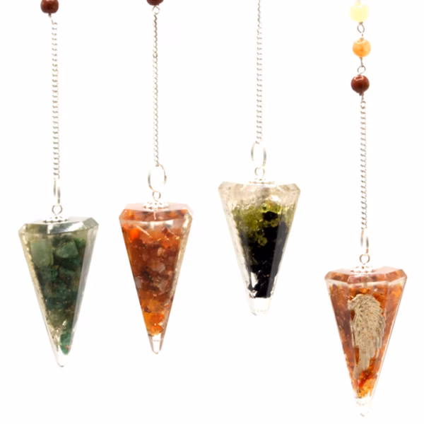 Orgonite Power Chakra Pendulum - Angel Wing - Image 2