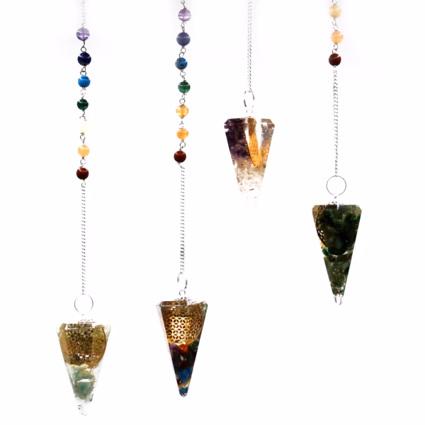 Orgonite Orgonitt Power Chakra Pendel - Livets Blomst - Bilde 2