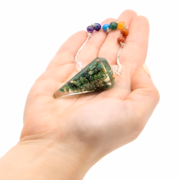 Orgonite Orgonitt Power Chakra Pendel - Grønn Aventurin - Bilde 3