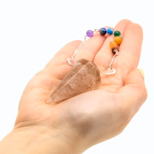 Orgonite Power Chakra Pendel - Rozenkwarts