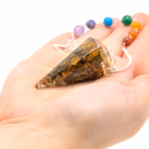 Orgonite Power Chakra Pendel - Tigerauge