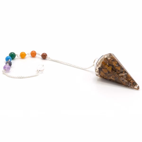 Orgonite Orgonitt Power Chakra Pendel - Tigerøye