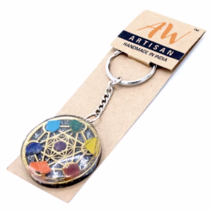 Orgonite Orgonitt Power Keyring - Round Seven Chakra