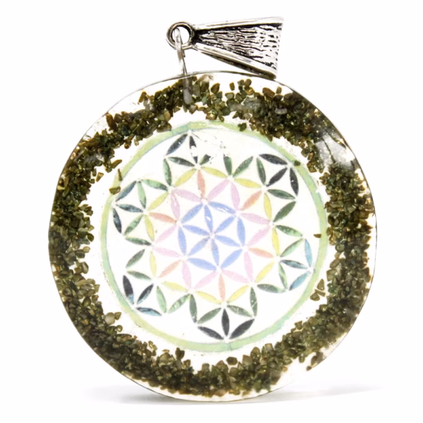 Power Anheng Orgonite Orgonitt - Mandala I Grønnstein