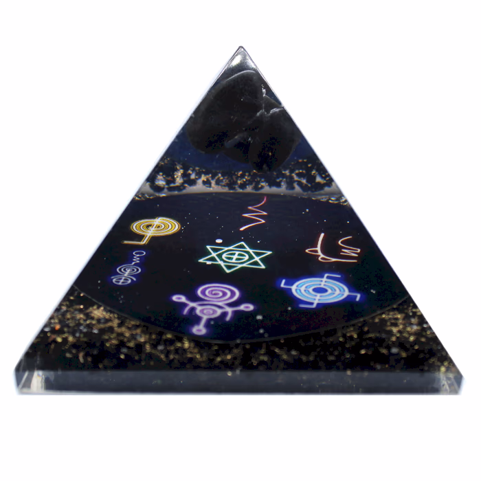 Orgonitt Pyramide - Midnatt Reiki - 90mm