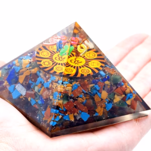 Orgonite Pyramid - Om Chakra - 70 mm