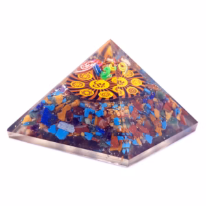 Orgonitt Pyramide - Om Chakra - 70 mm