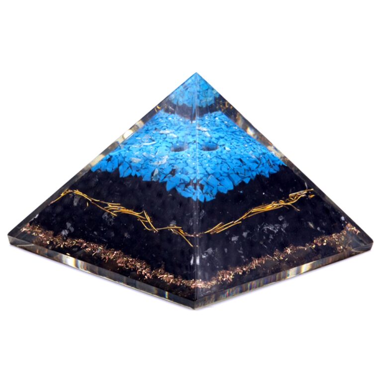 Orgonite-Pyramid-Turqoise-and-Black-Tourmaline-70-mm