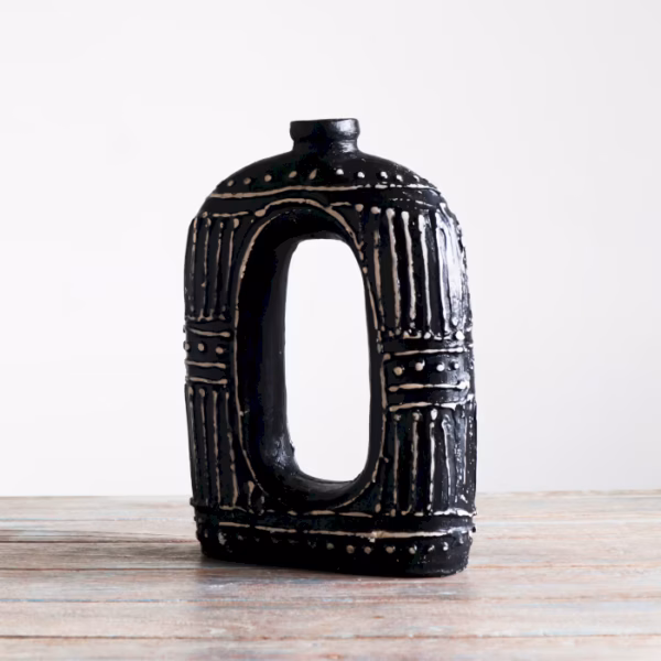 Oval Smultringformet Vase - Sjokolade 18 cm - Bilde 2