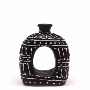 Oval Smultringformet Vase - Sjokolade 18 cm