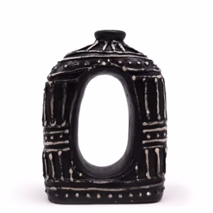 Oval Donutformet Vase - Sjokolade 23 cm