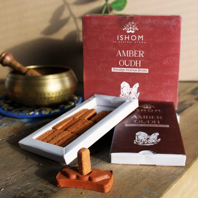 Pack-of-15-Natural-Incense-Smudge-Bricks-and-Burner-Amber-Wood