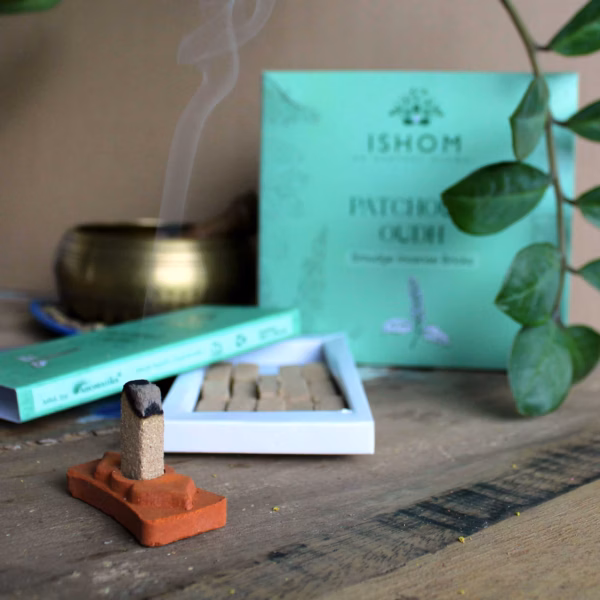 Pack of 15 Natural Incense Smudge Bricks and Burner - Rose Wood - Image 4