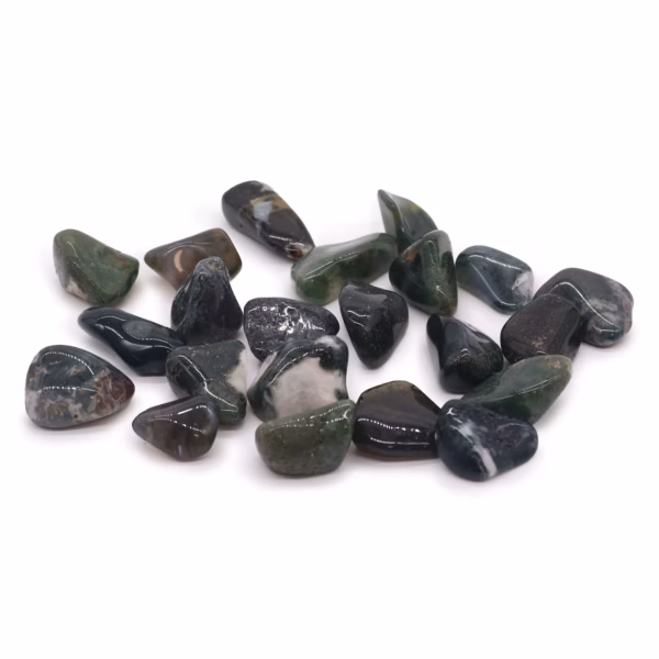 Pakke med 24 L Tromlede Stener - Green Moss L - Bilde 3