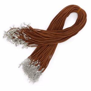 Pakker med Imiterede Ruskinds - Vedhængssnore - Mørkebrun A010 - 2,5mm X 55cm