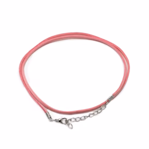 Pakker Anheng Snorer I Imitert Semsket Skinn - 2,5 mm x 55 cm - Rosa A064