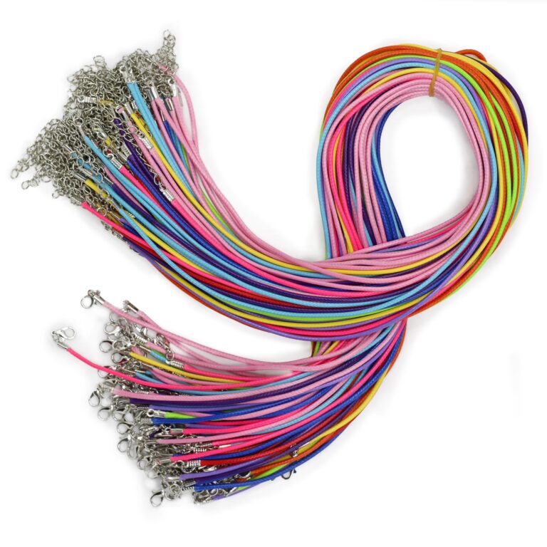 Packs-Waxed-Pendant-Cords-2mm-x-55cm-Assorted-Assorted-10-colours