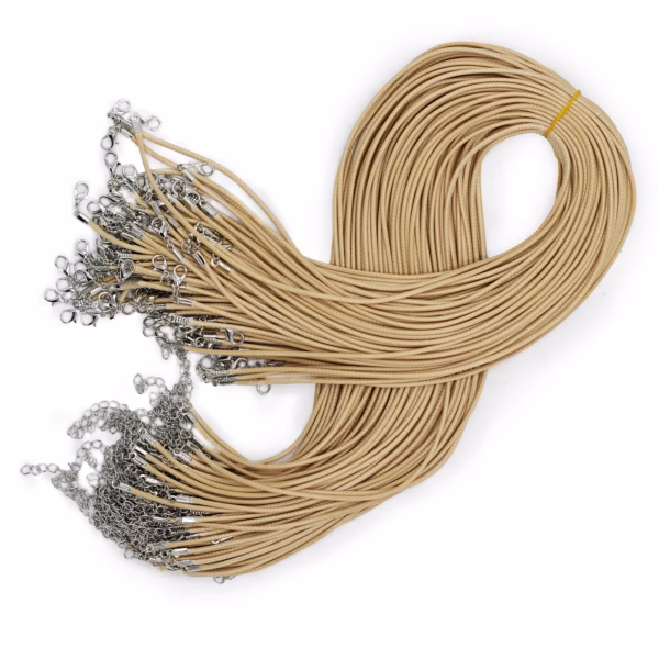 Pakker med Anheng Snorer Voksede - 2 mm x 55 cm - Assortert - Tan 117 - Bilde 2