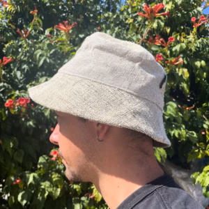 Lappad Festivalhatt av Hampa & Bomull - Naturlig