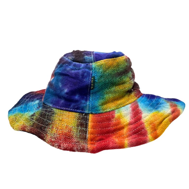 Patched-and-Wired-Hemp-Cotton-Boho-Festival-Hat-Tiedye