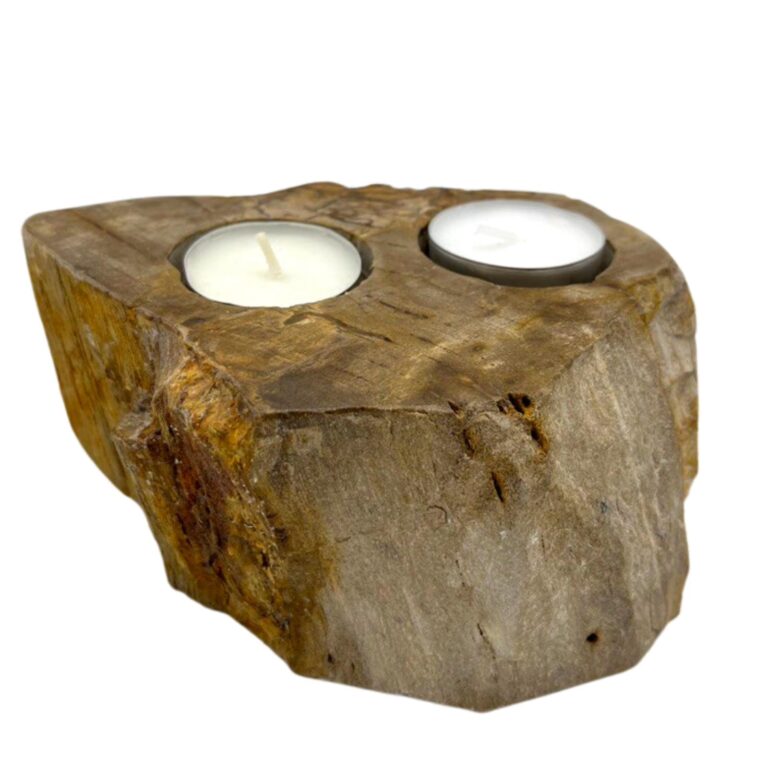 Petrified-Wood-Candle-Holder-Double