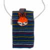 Bolo para movil - Rayas negro y multicolor - Decoración de zorro
