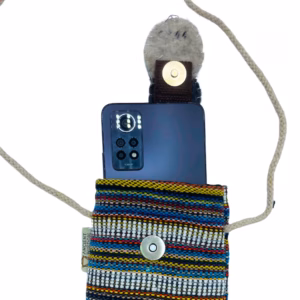 Telefoonhouder Tas Strepen Multi en Wit - Uil Decor