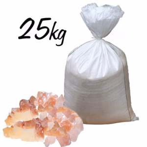Rosa Himalaya Badsalt Mellanstora Kristallbitar - 25kg - 25kg Sack