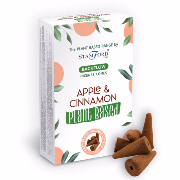 Växtbaserade Backflow Rökelsekoner - Äpple & Kanel