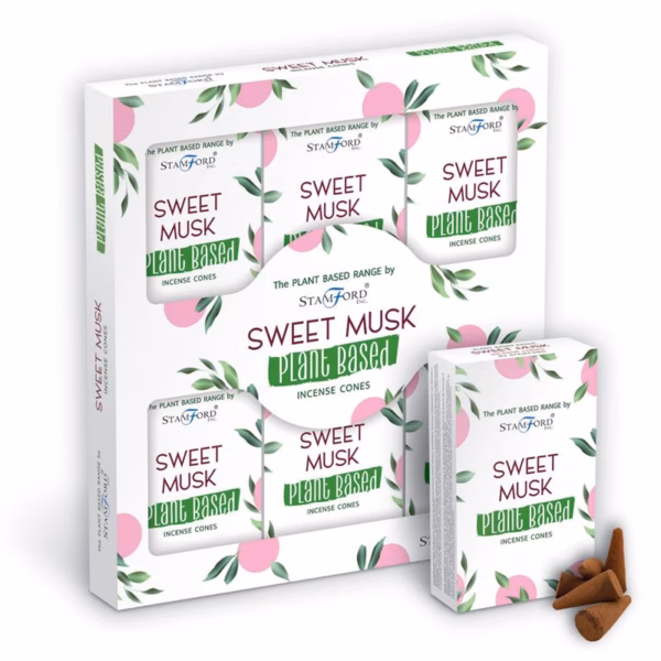 Plantebaserte Røkelseskjegler - Sweet Musk - Bilde 2