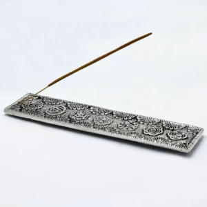Gepolijst Aluminium Chakra Lange Wierookhouder 23cm