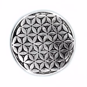Livets Blomst I Polert Aluminium - Røkelsesholder 11 cm