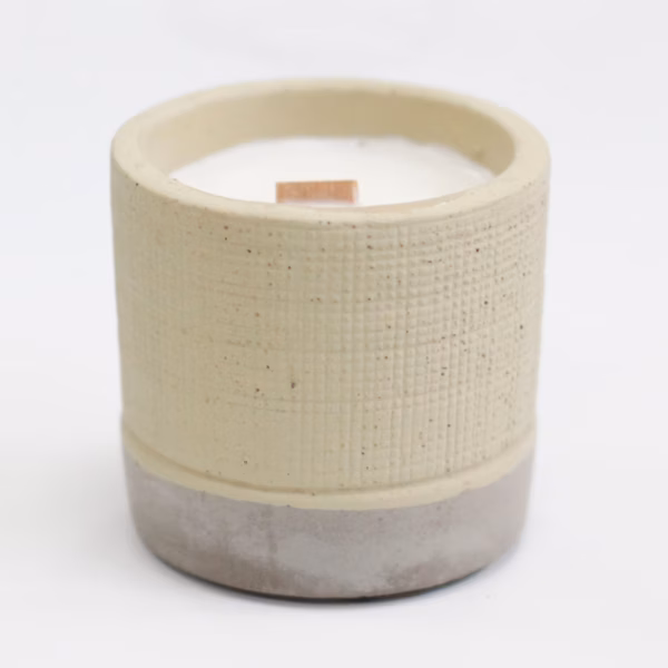 Pot Concrete Soy Candle - Grå - Coffee In The Club - Bilde 2