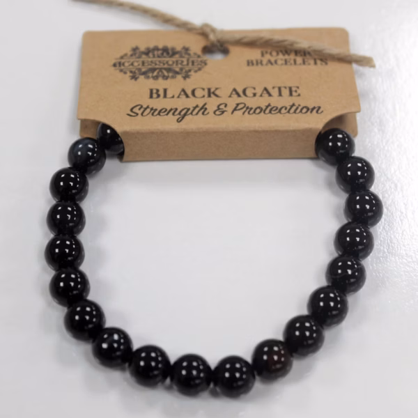 Power Bracelet - Black Agate - Image 2