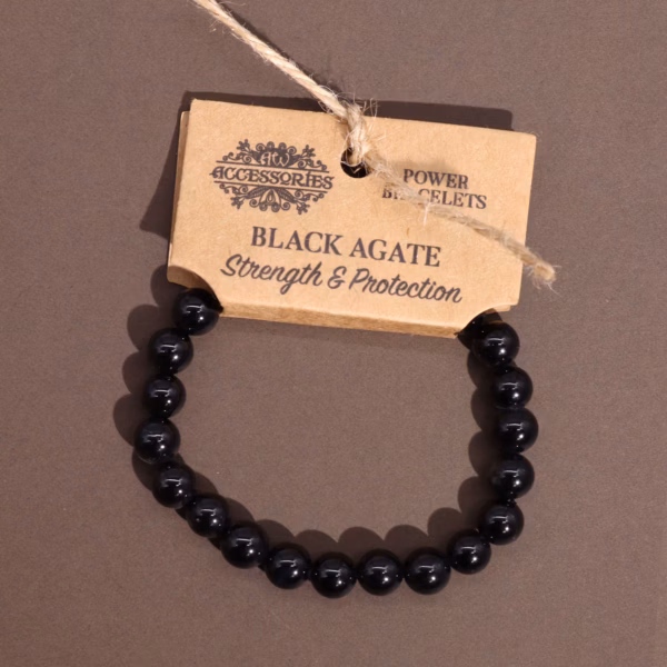Power Bracelet - Black Agate - Image 8
